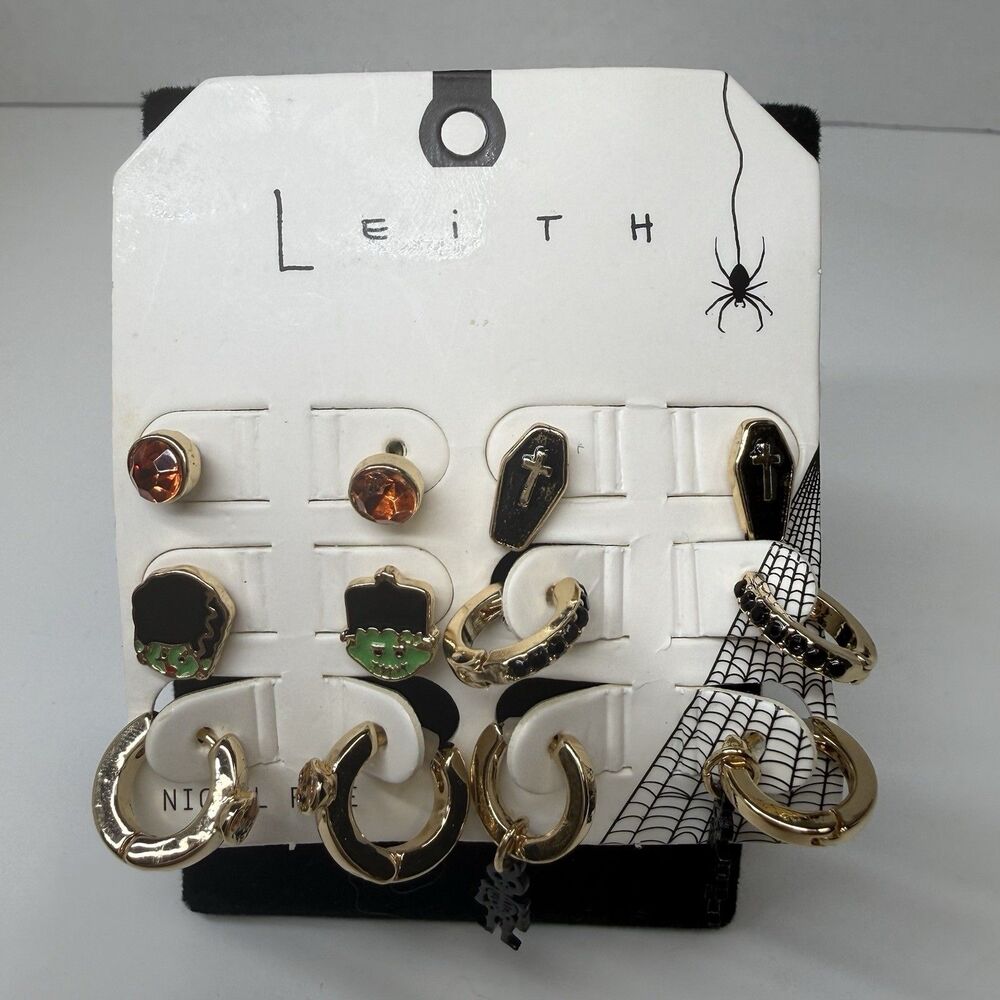 Leith Halloween Theme 6 Pair Earring Set New